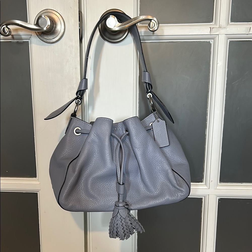 Coach periwinkle Shoulder Bag or crossbody (come with strap) with Sleek Design